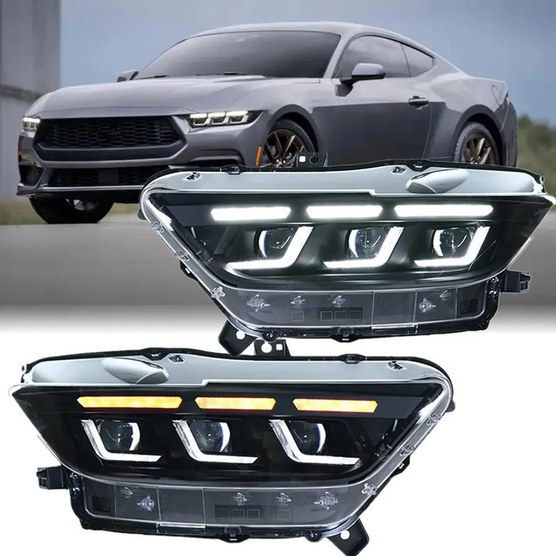 汽車前燈適用於福特野馬 LED 頭燈 2015-2022 年野馬頭燈 DRL 燈總成汽車配件