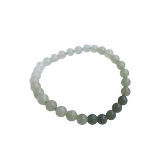 宏雲Hongyun-Ala新品-天然和田玉晴水綠漸變色手鏈單圈diy手工串珠飾品配件玉石手串