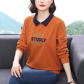 媽媽裝2024秋季新款長袖女衛衣高階感小眾設計寬鬆顯瘦拚接上衣女