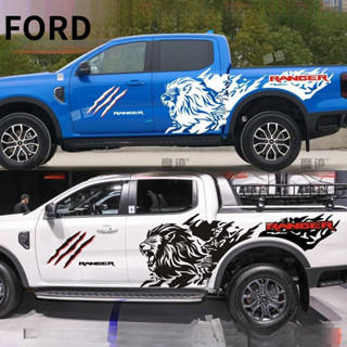 FORD車門拉花貼，ranger皮卡車側邊外殼防水裝飾貼，F-150火車獅子圖案反光貼