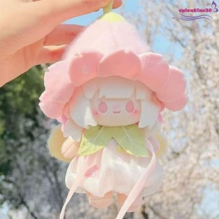VALENTINE10釐米棉娃娃衣服,花朵帽帶翼娃娃衣服套裝,迷人的有趣的櫻花精靈娃娃裝扮套裝