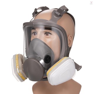 6800 可重複使用的全面罩呼吸器全面罩 18 合 1 氣體罩呼吸器廣視野用於繪畫機拋光焊接和其他工作保護