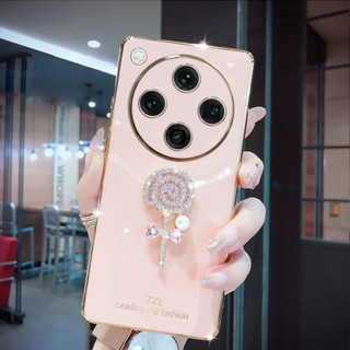 新款手機殼適用於 OPPO Find X8 Pro 5G FindX8 手機殼粉紅色白色可愛 3D 棒棒糖軟殼保護後蓋