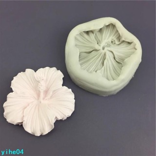 滿99元出貨~DIY五瓣花扶桑花朵矽膠模具巧克力烘焙翻糖石膏香皂滴膠裝飾工具