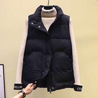 【秋上新】韓版馬甲 保暖背心 背心外套 胖mm羽絨棉服 馬甲女士秋冬短款加大碼學生背心外穿坎肩外套