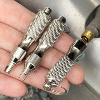 通用不銹鋼汽車輪胎氣門芯維修螺絲刀便攜式輪胎氣門嘴拆卸器鑰匙扣 SpeedCraft