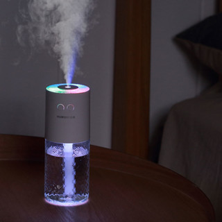 魔晶臥室隨身加濕器隨身攜帶燈家用辦公空氣投影濕旅行禮品加濕器宿舍學生USB充電便攜式空調房靜音25.5.3