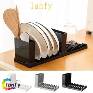 LANFY可折疊碗碟晾衣架,塑膠門2合1餐具排水器架,多功能大容量節省空間碗碟瀝水器廚房