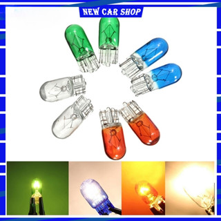全新全新 10 件 T10 W5W LED 汽車燈泡閱讀燈地圖燈汽車鹵素燈泡 194 168 適用於汽車間隙燈琥珀色藍色