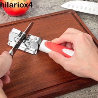 HILARIO 滾輪磨刀器,耐用實用固定角度磨刀器,手持式不銹鋼便攜式防銹小磨刀器廚房用品