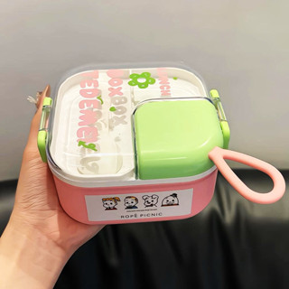 加熱便當盒 微波便當盒 韓國便當盒 多巴胺飯盒不鏽鋼便當盒微波爐加熱食品級雙層分格上班族學生專用