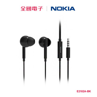 NOKIA 入耳式有線耳機麥克風E2102-黑 E2102A-BK 【全國電子】