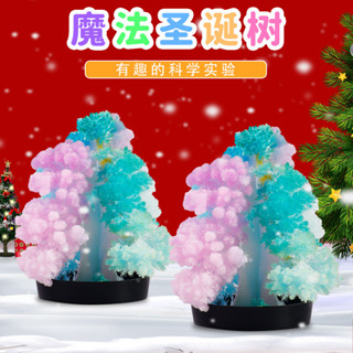 「小樹苗科學小實驗」兒童diy結晶魔法聖誕樹觀察紙樹開花種植玩具套裝神奇魔法材料包