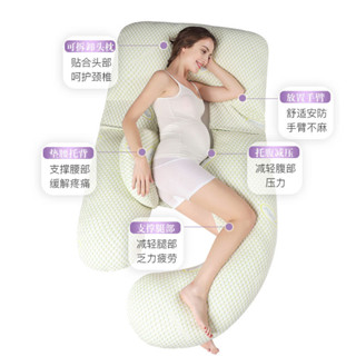 抱枕雙面純棉u型聚酯纖維哺乳枕側睡枕睡覺神器孕婦枕滌綸