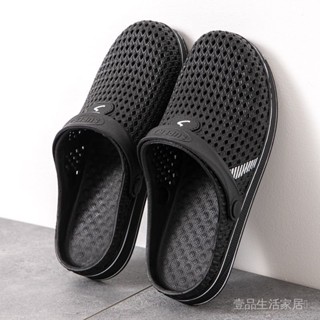 限時特惠💕夏季洞洞鞋男防滑透氣涼拖鞋休閒兩穿涼鞋沙灘拖鞋防水包頭拖鞋男 壹品生活家居