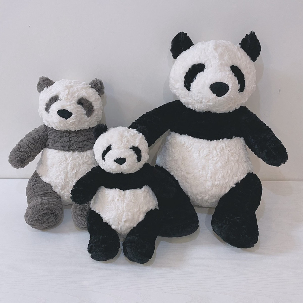 jELLYCAT衕款懞哥馬利熊貓可愛毛絨玩具安撫巴塞羅熊貓玩偶
