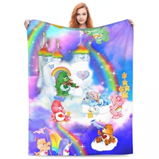 Care Bears 卡通柔軟保暖毛毯裝飾毛絨床上用品印花沙發椅法蘭絨床罩沙發床罩