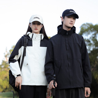 【M-6XL】春秋男女多功能透氣戶外外套防風防水輕便雨衣風衣