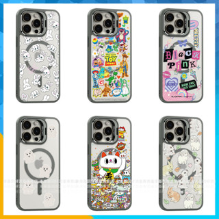 MagSafe磁吸 金屬鏡頭支架 適用 iPhone 16 15 14 13 12 11 Pro Max卡通 防摔手機殼
