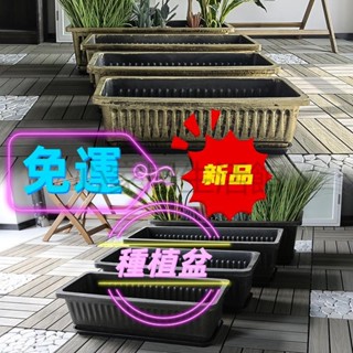 陽臺種菜盆 陽臺花盆 鋁塑長條花箱 花箱 花盆 組合戶外花盆 庭院別墅花盆 長方形種植箱 樹脂花盆 種植箱 環保花盆