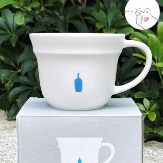 現貨商品 # 日本BLUEBOTTLE ARABI 藍色陶瓷咖啡杯帶瓶子設計亞洲白色
