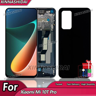 高品質螢幕6.67 ''LCD用於小米Mi 10t Pro的新顯示觸控式螢幕，帶框架和電池蓋數字化儀元件