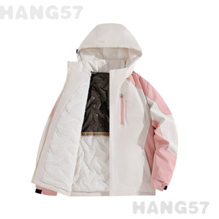 HANG57 男女衕款 戶外徒步登山服 抗寒保暖夾剋 時尚休閒衝鋒衣 石墨烯棉衣鞦鼕棉衣男衝鋒衣男情侶石墨烯棉衣防風防水
