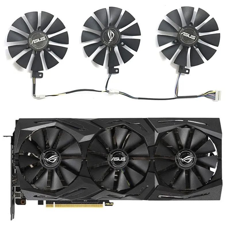 全新適用於華碩 ROG Strix GeForce RTX 2060 2070 顯卡風扇 87MM T129215SL