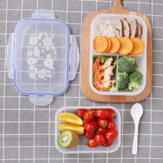 便當盒 tempat nasi 便攜微波飯盒 飯盒上班族微波爐加熱便當盒學生塑膠帶飯飯盒兩三分隔大容量餐盒