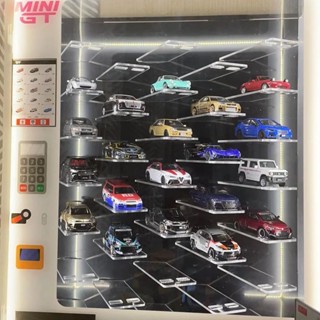 合金小汽車收納櫃 小汽車模型收納盒 多美卡合金風火輪tomy玩具車模 自動售貨機展示架