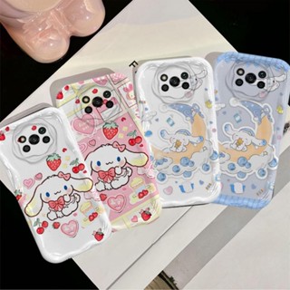 XIAOMI 小米 POCO X3 X3Pro X3NFC 卡通奶油色保護套粉色藍色蝴蝶結肉桂情侶軟 TPU 3D 波浪