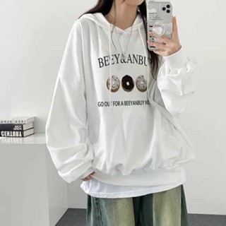 【桃裡】現貨 連帽衛衣 冬天帽T 通勤帽T 長袖上衣 寬鬆 oversize 帽T 潮流 ins風 刷毛 美術復古 上衣
