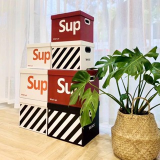 🎉臺灣熱賣🎉網紅收納箱紙盒ins風裝玩具衣物紙質零食書後備箱儲物箱禮品盒sup 02🎉全館下殺🎉