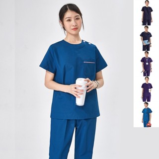 a107179132洗手衣女 口腔醫生工作服短袖 藥房洗手衣 新款手術室美容院護士服牙醫工作服 空調衫 透氣舒適