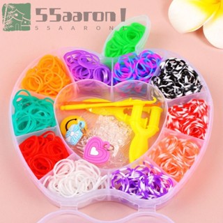 AARON1 橡皮筋帶套裝,彈性彩色 DIY 手鍊套件,DIY 玩具編織橡皮筋 TPR 手鍊製作套件兒童
