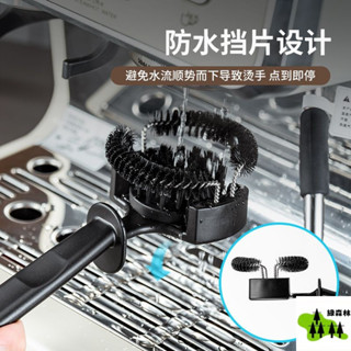 意式咖啡機衝煮頭清潔刷耐高溫防燙爐頭粉碗清洗硬毛刷51/53/58mm手搖磨豆機金屬毛刷咖啡粉清理刷電研磨機清潔刷-咖啡