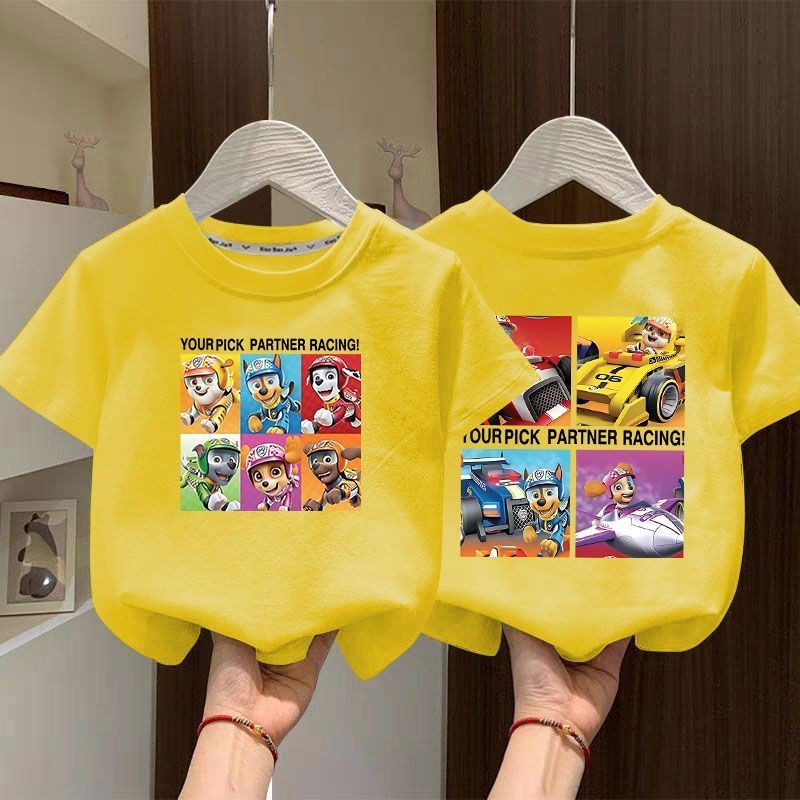 汪汪隊 汪汪隊衣服 paw patrol 汪汪隊週邊 汪汪隊童裝 阿奇 2025新款兒童夏裝汪汪隊純棉短袖夏季T恤卡通圓