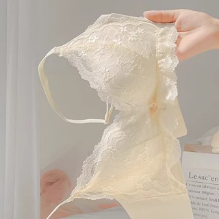 ROSE夫人新款 內衣女士薄款小胸集中爆乳無鋼圈防下垂收副乳性感蕾絲透氣內衣罩夏季