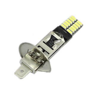 2x H1 24-LED 汽車霧燈/駕駛燈泡 DRL 明亮超白燈汽車霧燈自動 DRL CSP 晶片 12V 24V 80