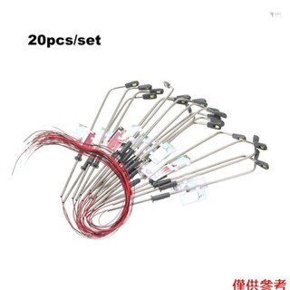 20 件裝暖白色模型路燈佈局燈柱鐵路火車花園遊樂場風景 Led 燈照明 1:100 比例 110 毫米