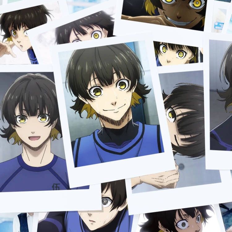 台灣發貨/免運 小紅書熱門 藍色監獄 藍色監獄相片 蜂樂迴單人照片 手工DIY 3寸LOMO卡不重複 藍色監獄動漫周邊