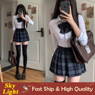 日本動漫JK制服Cosplay服裝性感水手服套裝女成人白襯衫格子迷你裙日常裝