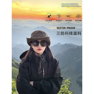 熱銷爆品💥登山衣服 衝鋒衣女春鞦薄款單衝防風防水軟殻戶外衝鋒衣外套 運動外套 戶外徒步衣服A5