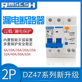 DZ47LE斷路器 漏電空氣開關 帶漏電保護器 2P 6A-63A 工廠直銷