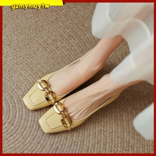 Duoya 工廠直髮~[Ready stock]法式2022春氣質淺口單鞋女軟皮軟底尖頭平底鞋低跟工作鞋女鞋校園風長靴