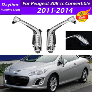 6206X4 6208X4 LED 汽車前保險槓 DRL 日間行車燈日間燈適用於標緻 308 cc 敞篷車 2011 2