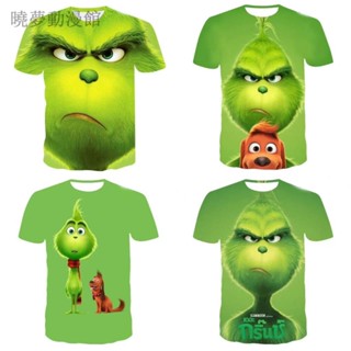 聖誕節衣服 成人兒童短袖上衣 綠毛怪 格林奇衣服 The Grinch 短袖t恤 聖誕搞怪衣服