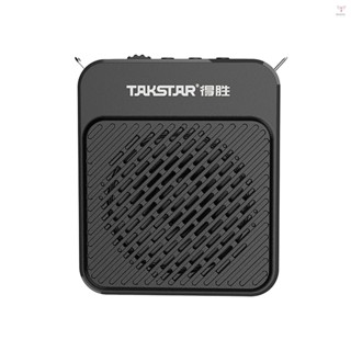 takstar 便攜式語音放大器有線耳掛式麥克風帶 10w 4500mah 電池電平顯示擴音器 pa 系統教師安全鍛煉戶