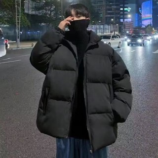 YOKI男裝秋冬季加厚棉服青少年爆款大尺碼羽絨鋪棉外套男女衕款麵包服情侶款 韓係男生衣服 OOTD男 流行 設計感 小眾