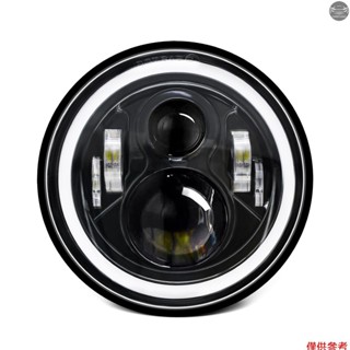 1 件 7 英寸汽車摩托車 LED 大燈帶 DRL/轉向訊號/近光燈/遠光燈 7 英寸 H4 圓形 LED 大燈 IP6